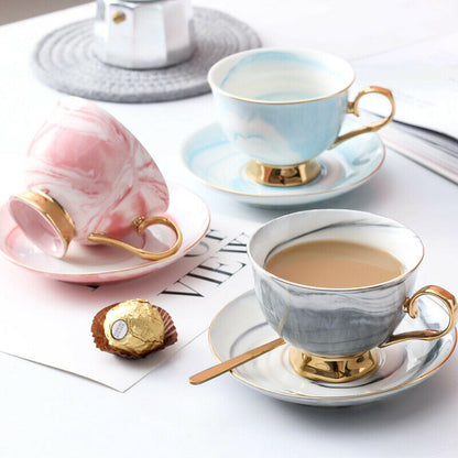 Fashion Ceramic Coffee Mug Office Milk Tea Cup Marbling Design Cup