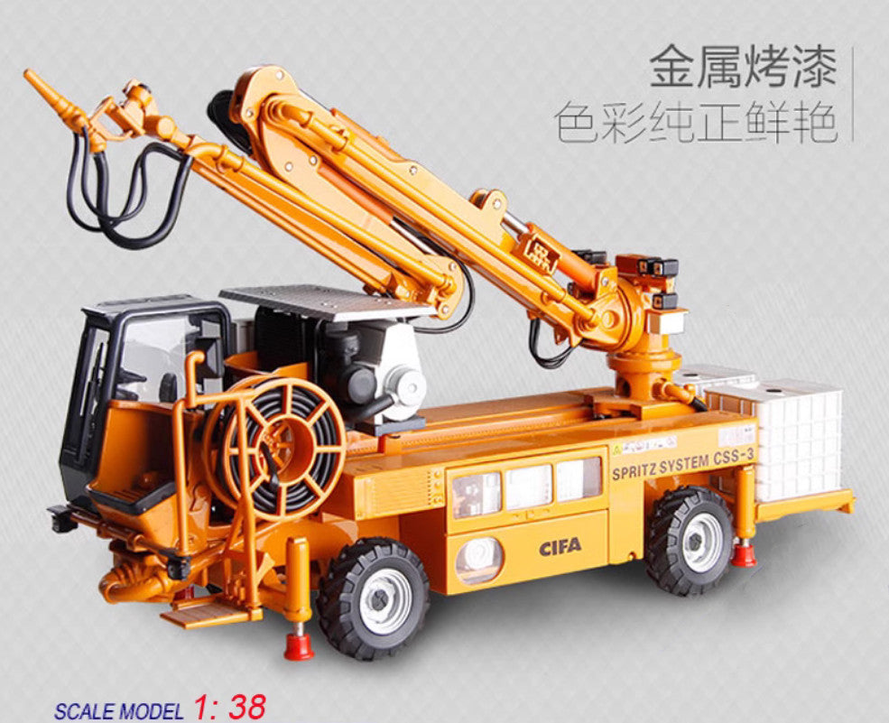 1:38 ZOOMLION CSS-3 Concrete Spraying Manipulator Pump Truck Diecast Model