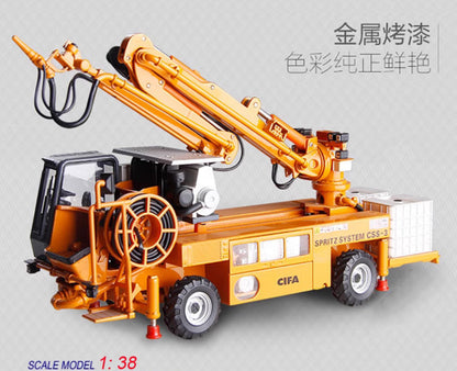 1:38 ZOOMLION CSS-3 Concrete Spraying Manipulator Pump Truck Diecast Model