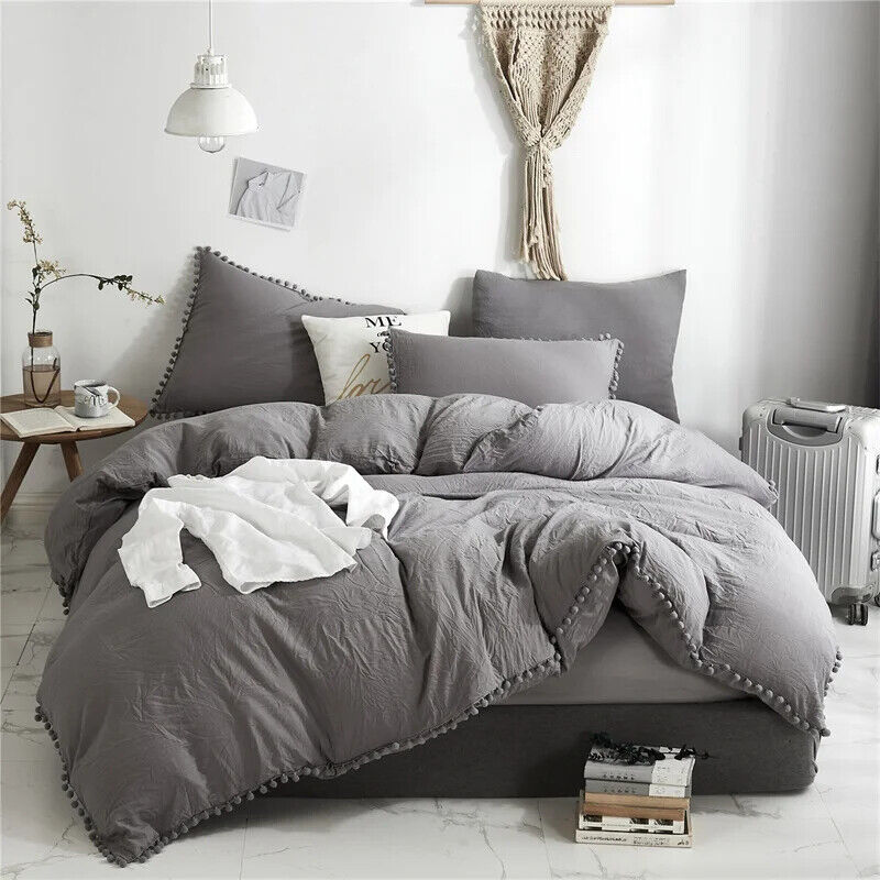 Bedding Set Queen Home Tassel Bed Cover Sets Size Duvet Cover No Sheet