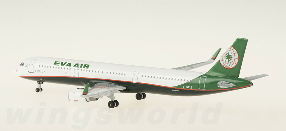 1:400 AeroClassics EVA AIR Airbus A321 Passenger Airplane Diecast Aircraft Model