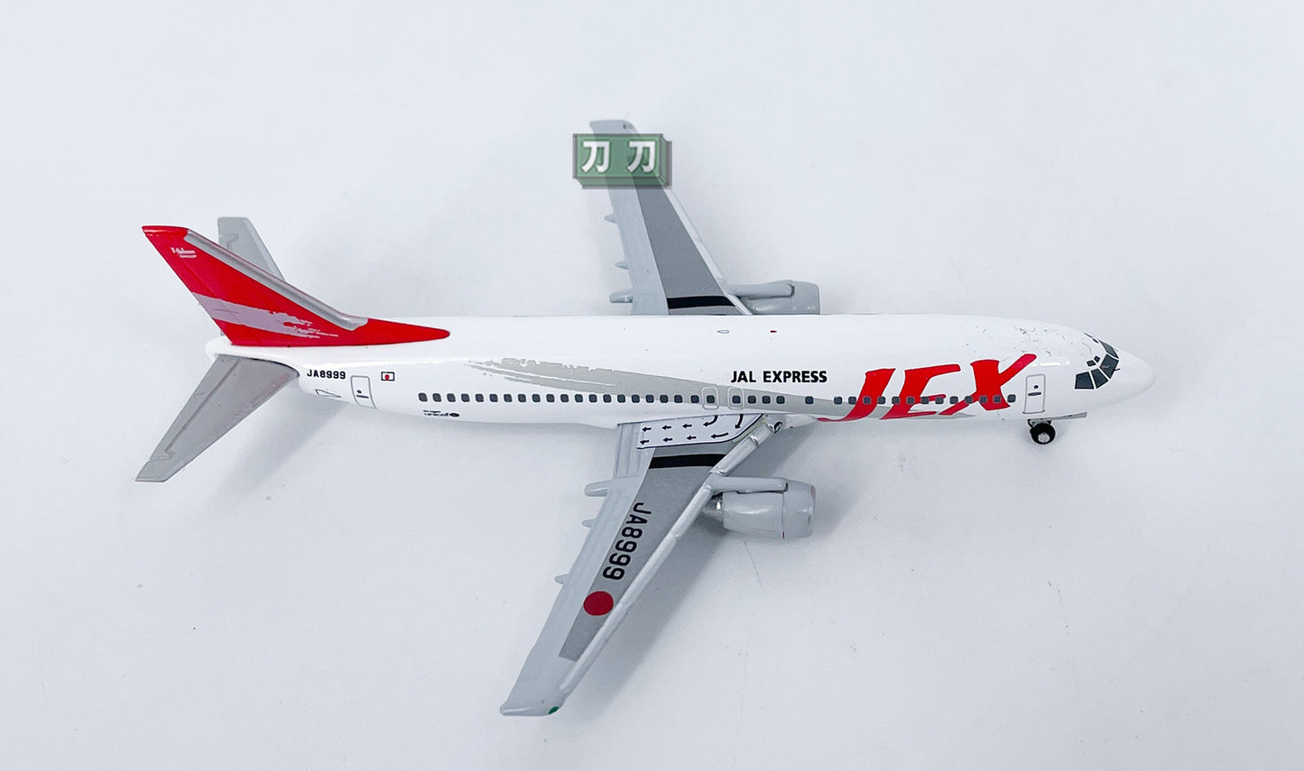 2PCS 1:400 JAL JEX BOEING 737-400 Plane Airplane Diecast Aircraft Model