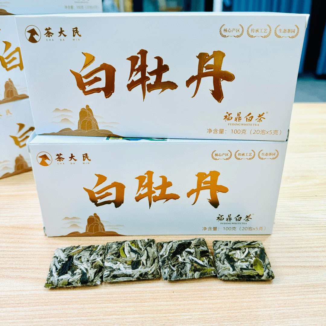 Authentic Fuding White Tea Mingqiantou Premium White Peony Small Square Tea
