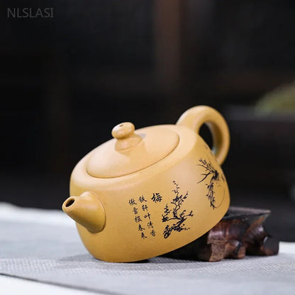 200ml/280ml Yixing Purple Clay Tea Pot Ore Section Kettle Handmade Zisha Teapot