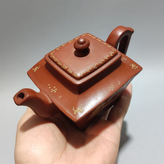 Vintage China Yixing Purple Clay Teapot Zisha Handmade Ceramic Exquisite Teaware