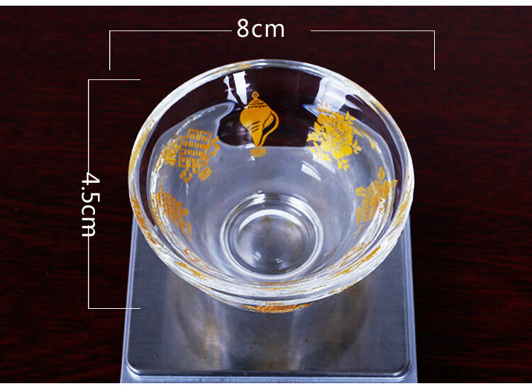 1pc 8cm Crystal Auspicious Water Bowl Tibetan Buddhism Cup Buddha Supply Bowl