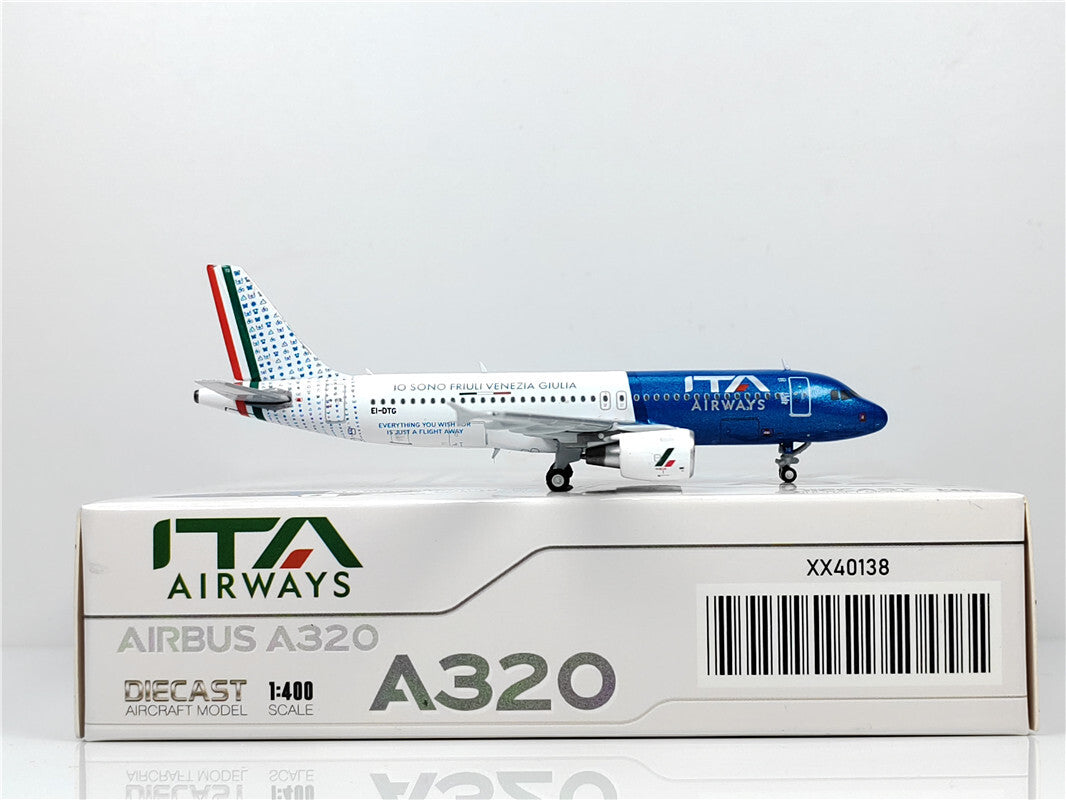 1:400 JC Wings ITA AIRWAYS AIRBUS A320 Passenger Airplane Diecast Aircraft Model