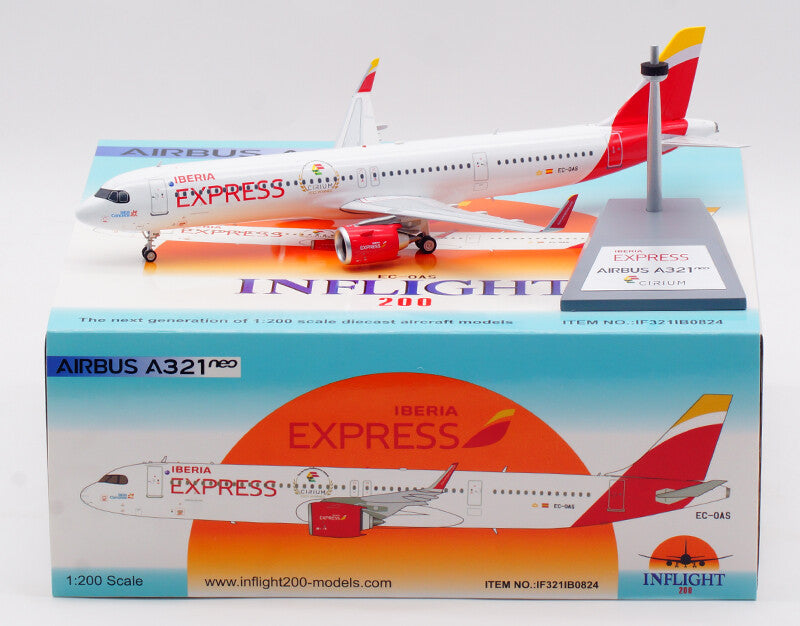 1:200 InFlight IBERIA AIRBUS A321NEO Passenger Airplane Diecast Aircraft Model