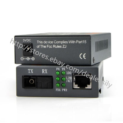 1Pair HTB-3100 A/B Optical Fiber Ethernet Media Fiber Converter SC 10/100M