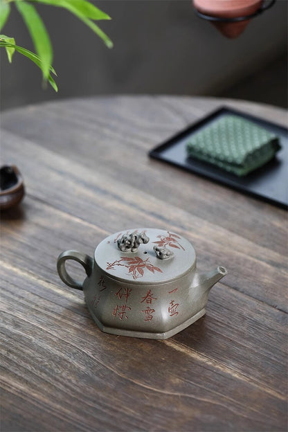 240cc chinese Yixing Handmade Zisha teapot Duan clay TaiHuShi Gongfu Tea Pot