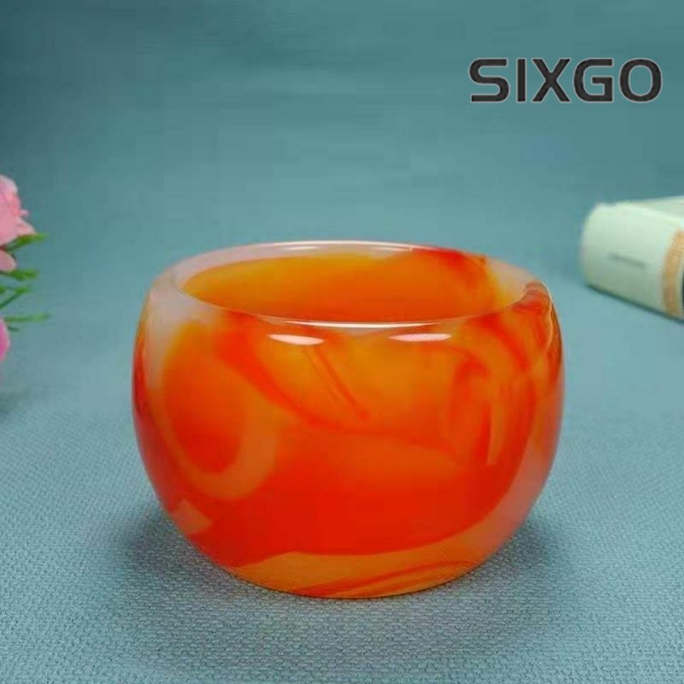 1pc 6.6cm Chinese Natural Red Jade Tea Cup Wine Bowl Kung Fu Tea Set Home Decor