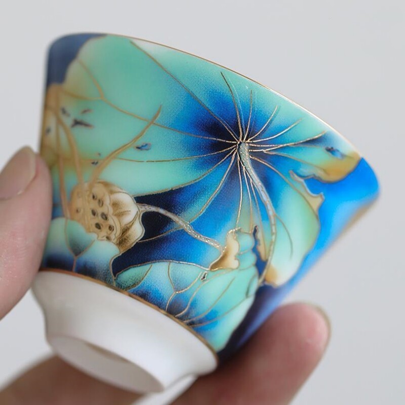Boutique Tea Cup Porcelain Color Enamel Craft Handpainted Master Cup 60ml China