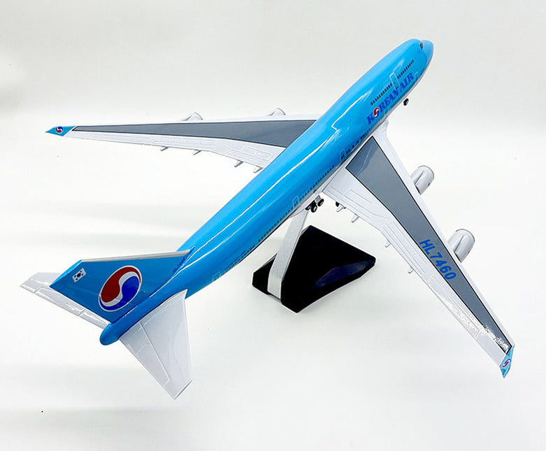 1:150 47CM KOREAN AIR BOEING 747-400 Airplane Landing Gear Resin Airplane Model