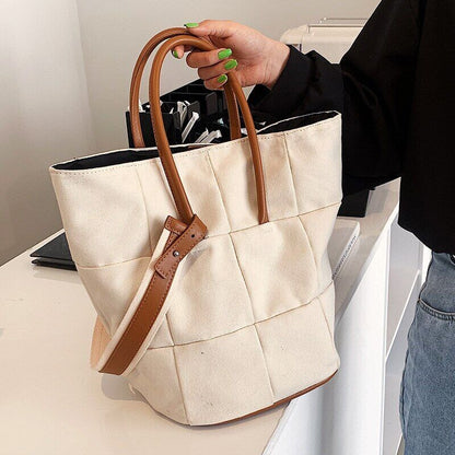 Women Handbag Female Bucket Shoulder Bag Big Ladies Totes Canvas Crossbody Bag