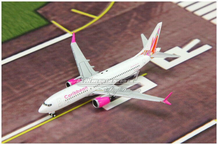 1:400 GeminiJets Caribbean BOEING B737 MAX 8 Airplane Diecast Plane Craft Model