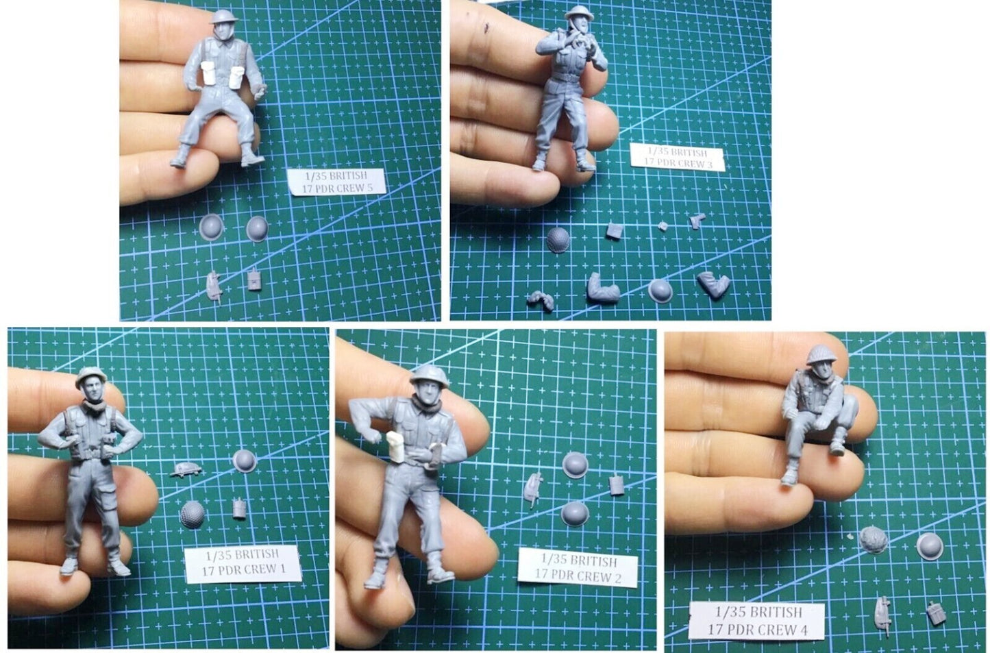 1/35 resin figures model British PDR Crew 5 soldiers Unassembled Unpainted