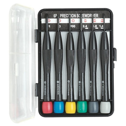 Pro'sKit 6 Piece Precision Screwdriver Set with Phillips and Slotted (8PK-2061)