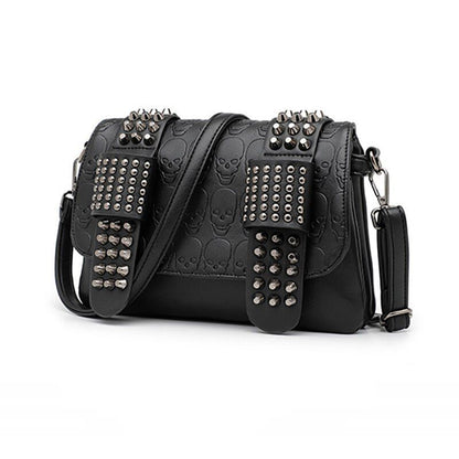 Shoulder Bag Skull Print Crossbody Polyester Tote Purse Big Handbag Flap Clutch