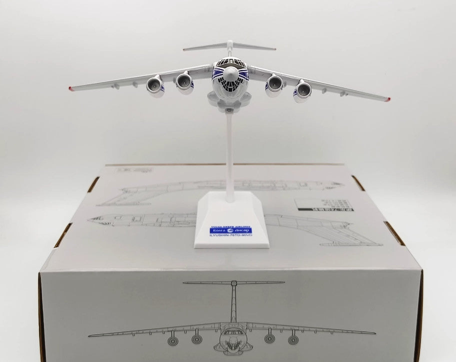 1:200 Aimo Wings Volga-dnepr IL-76 Aircraft ABS Plastic Transport Airplane Model