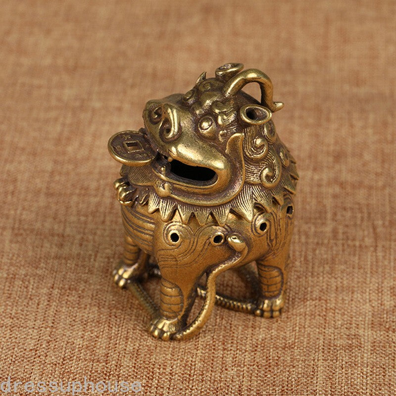 Copper Pixiu Vaporizer Ornaments Tea Ceremony Zen Statuette Statue