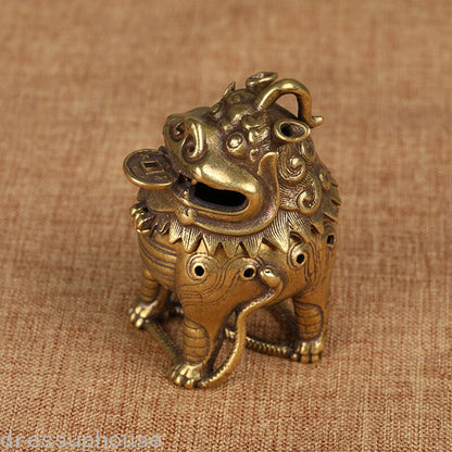 Copper Pixiu Vaporizer Ornaments Tea Ceremony Zen Statuette Statue