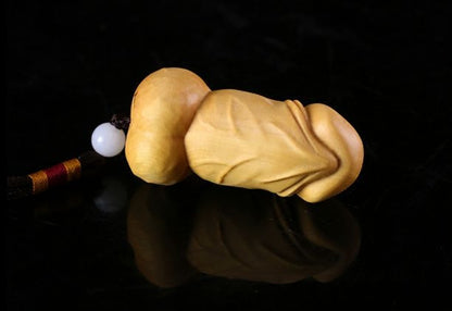 5.8 CM Long Carved Boxwood Carving Figurine Netsuke - Men's Secret