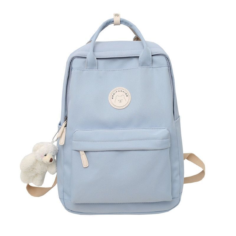 Student Backpack Waterproof School Bag Laptop Book Traveling Bag 27*13*37CM Blue