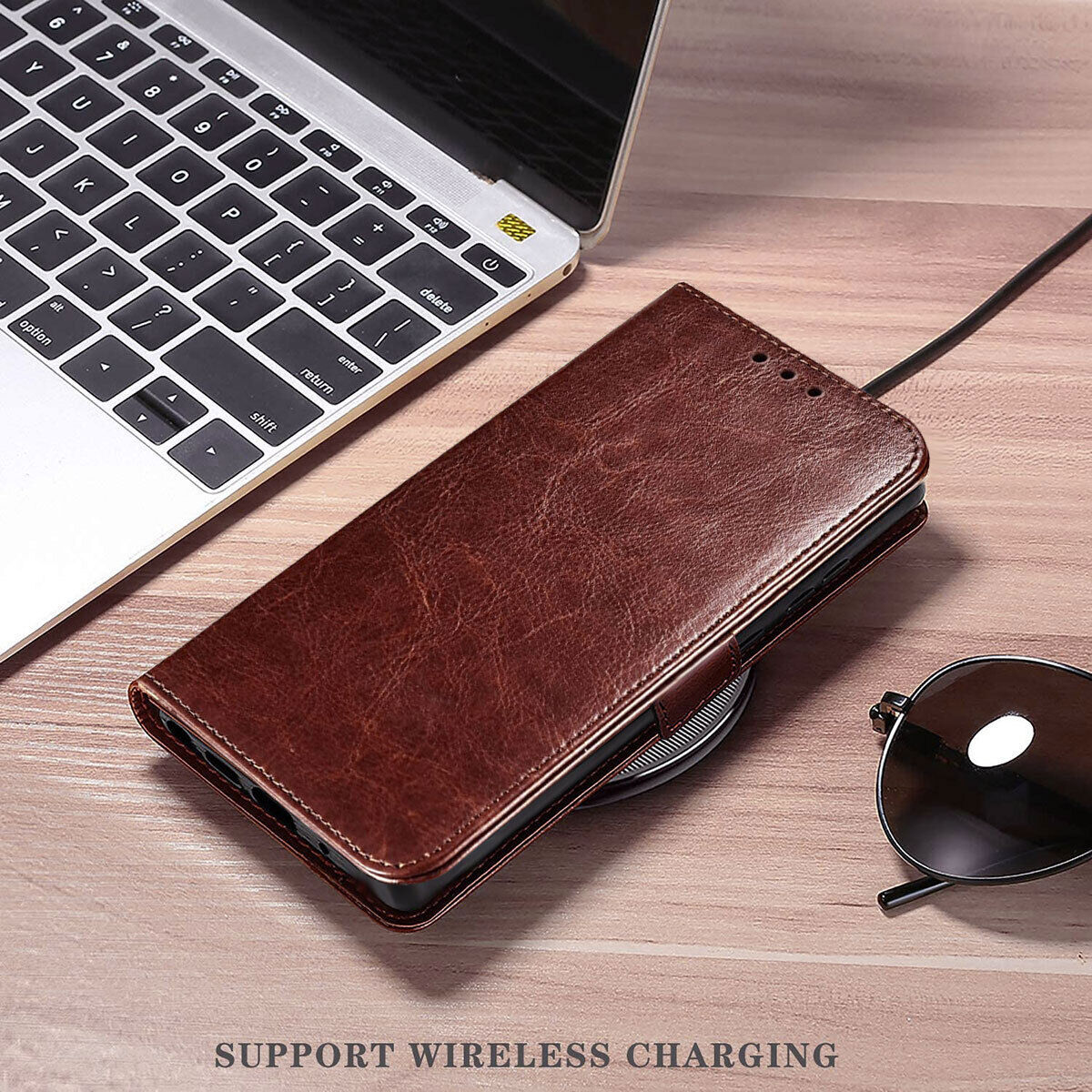 For Samsung Galaxy A03s/SM-A037F Case, Protective Leather Cover / Tempered Glass