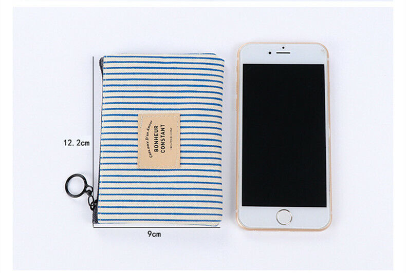 Mini Canvas Purse Unisex Coin Key Pouch Purse Card Bag Small Zipper HolderWallet