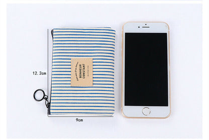 Mini Canvas Purse Unisex Coin Key Pouch Purse Card Bag Small Zipper HolderWallet