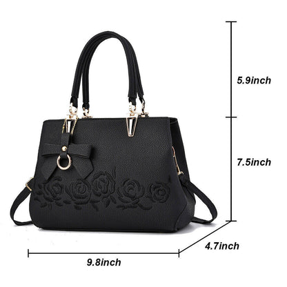 Women's PU Leather Shoulder Handbag Tote Purses Satchel Pendant Crossbody Bags
