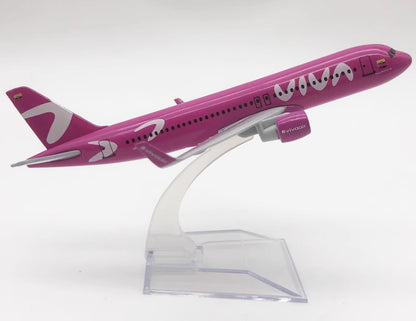 16CM VIVA AIRBUS A320 Passenger Aircraft Plane Aeroplane Diecast Airplane Model