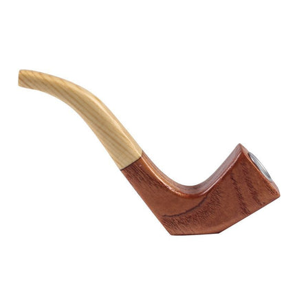 Tobacco Pipes Handmade Solid Wood Bent Smoking Tools Sickle Design Presser 115mm