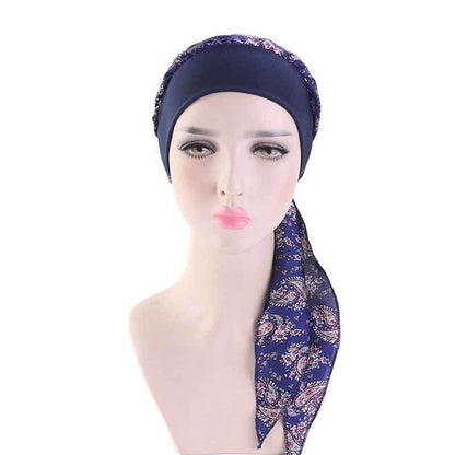 Womens Muslim Hijab Cancer Chemo Hat Turban Hair Loss Head Wrap Scarf Bandana*US