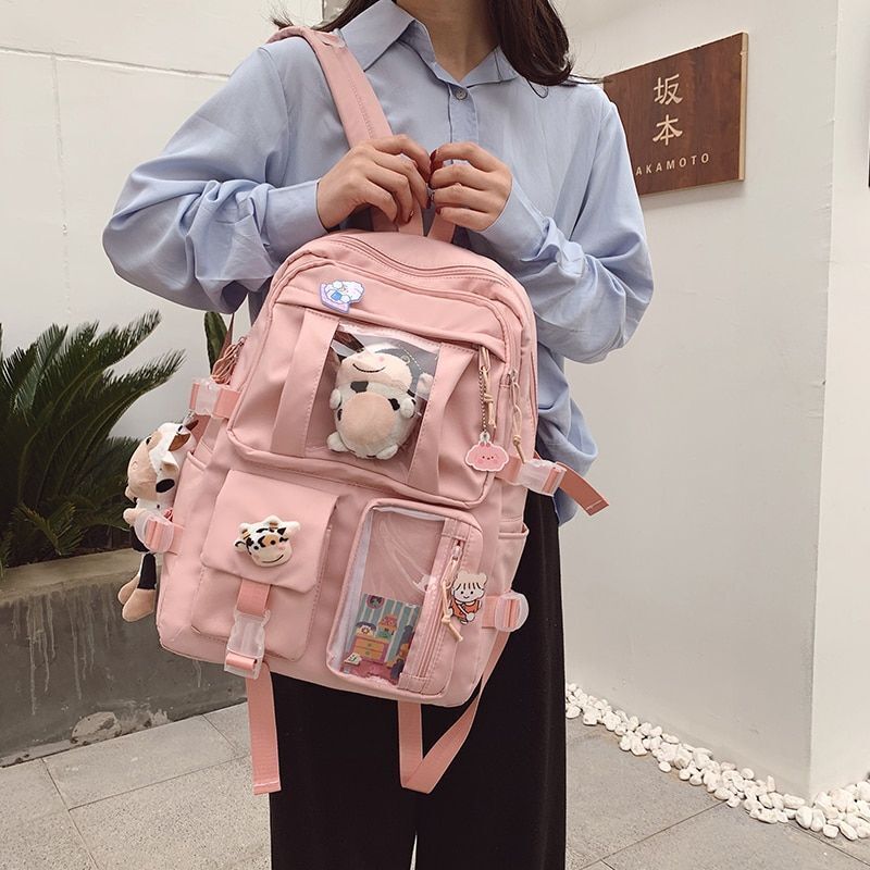 Travel Book Bag Large Backpack Waterproof Nylon Schoolbag College Laptop Bag 1PC