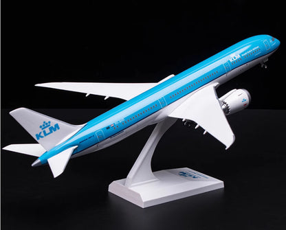 32CM 1:200 Risesoon KLM Boeing 787-9 Passenger Aircraft ABS Plastic Plane Model