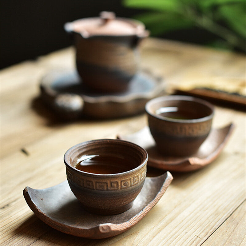 Chinese Ceramic Tea Cup Crude Pottery Kungfu Cup Of Tea Classic Style Teteras