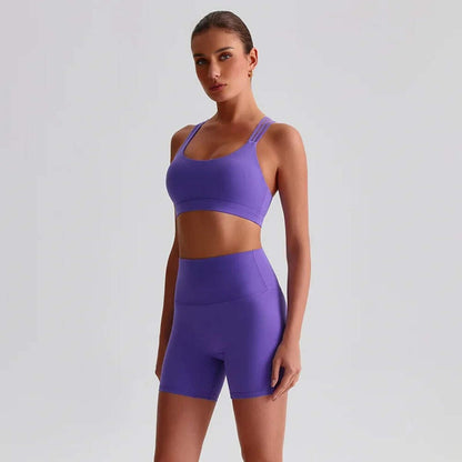 Women Gym Yoga Set – Spaghetti Strap Sports Bra & Leggings