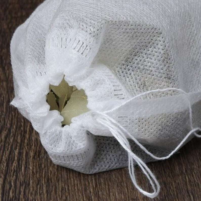 100pc Extra Large Empty Teabags String Heat Seal Filter Paper Herb Loose Tea Bag