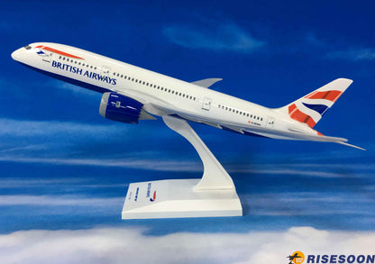 29CM 1:200 Risesoon British Airways Boeing 787-8 Airplane ABS Plastic Model