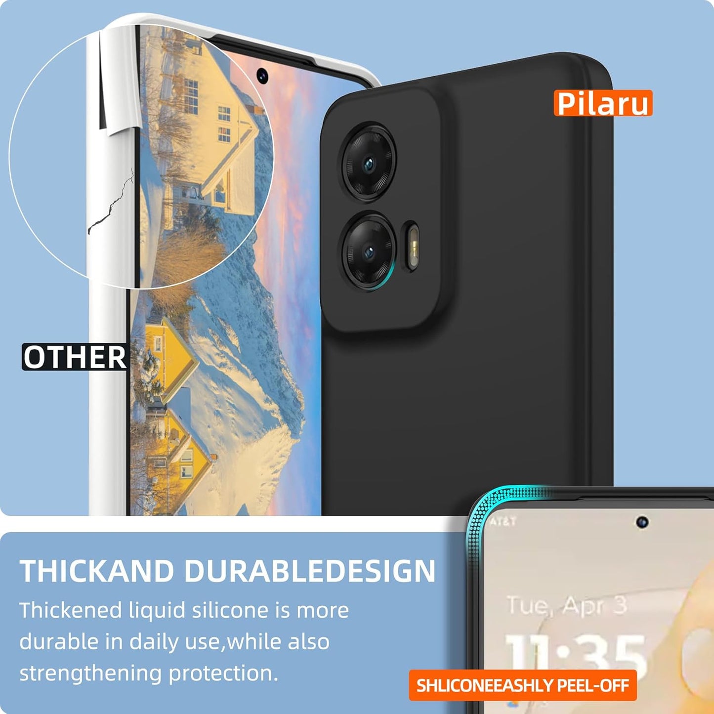 For Moto G Stylus 5G 2024 Case,Liquid Silicone Upgrade [Soft Anti-Scratch Microf