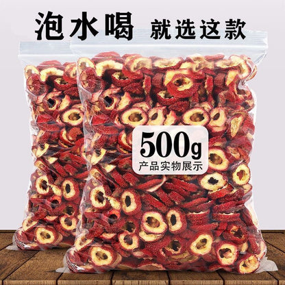 500g Chinese Hawthorn Slices Seedless Hawthorn Hollow Circle Dried Shan Zha Quan