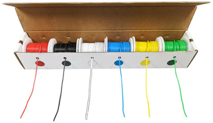 18 Gauge Stranded Hook-Up Wire Kit - Six 25 Foot Spools Tinned Copper Wire