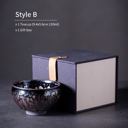 Gold Ceramic Tea Cup Chinese Tea Cups with Gifts Box 120ml