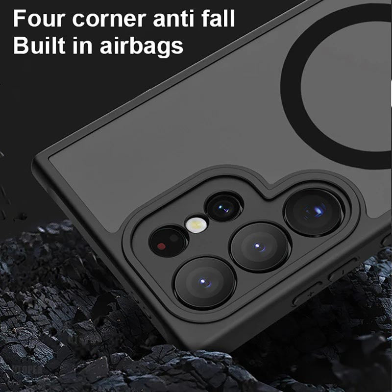 For Samsung Galaxy S25 Ultra S24 S23 S22 Frosted Case Mag Safe Shockproof Cover