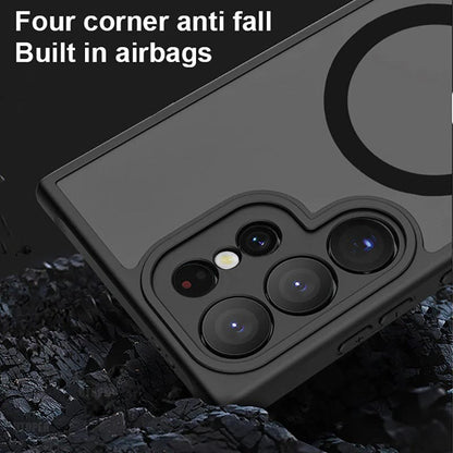 For Samsung Galaxy S25 Ultra S24 S23 S22 Frosted Case Mag Safe Shockproof Cover