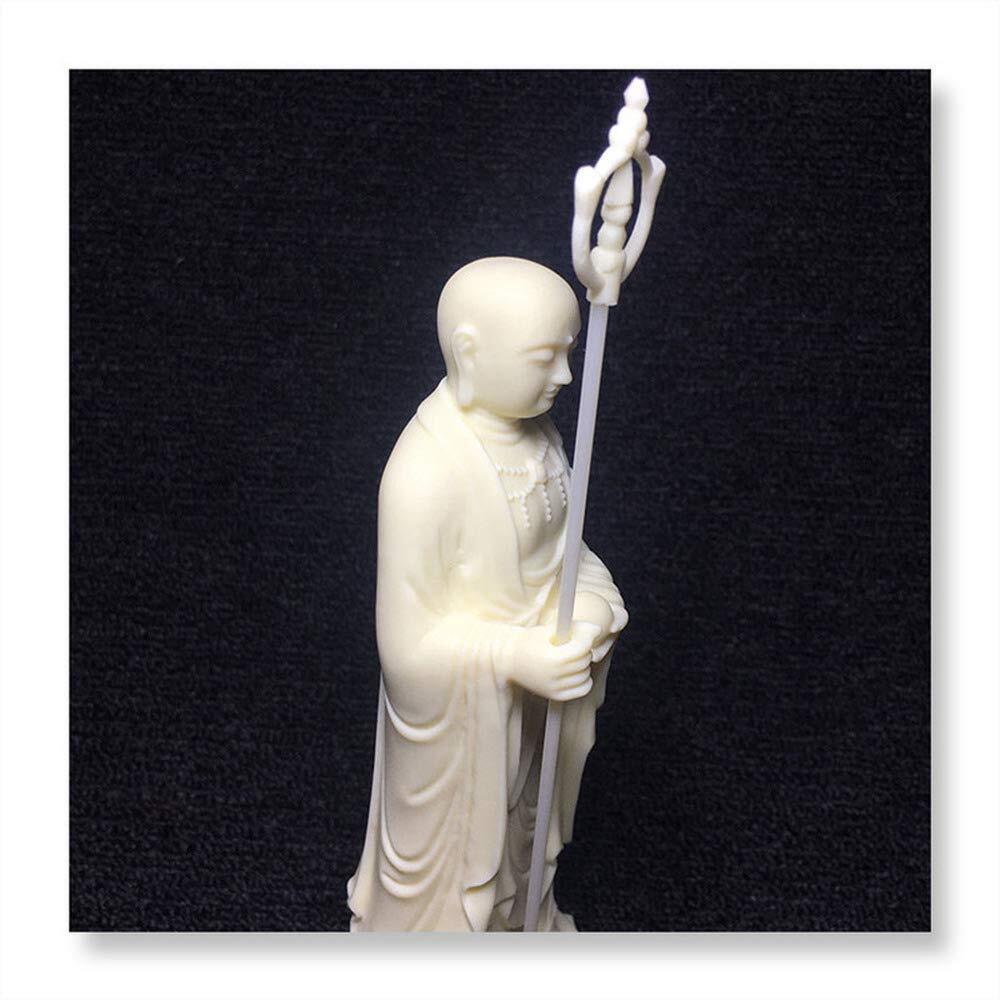 1pc x White Dizang Bodhisattva Statue Lotus Base Buddha Statue Home Decoration