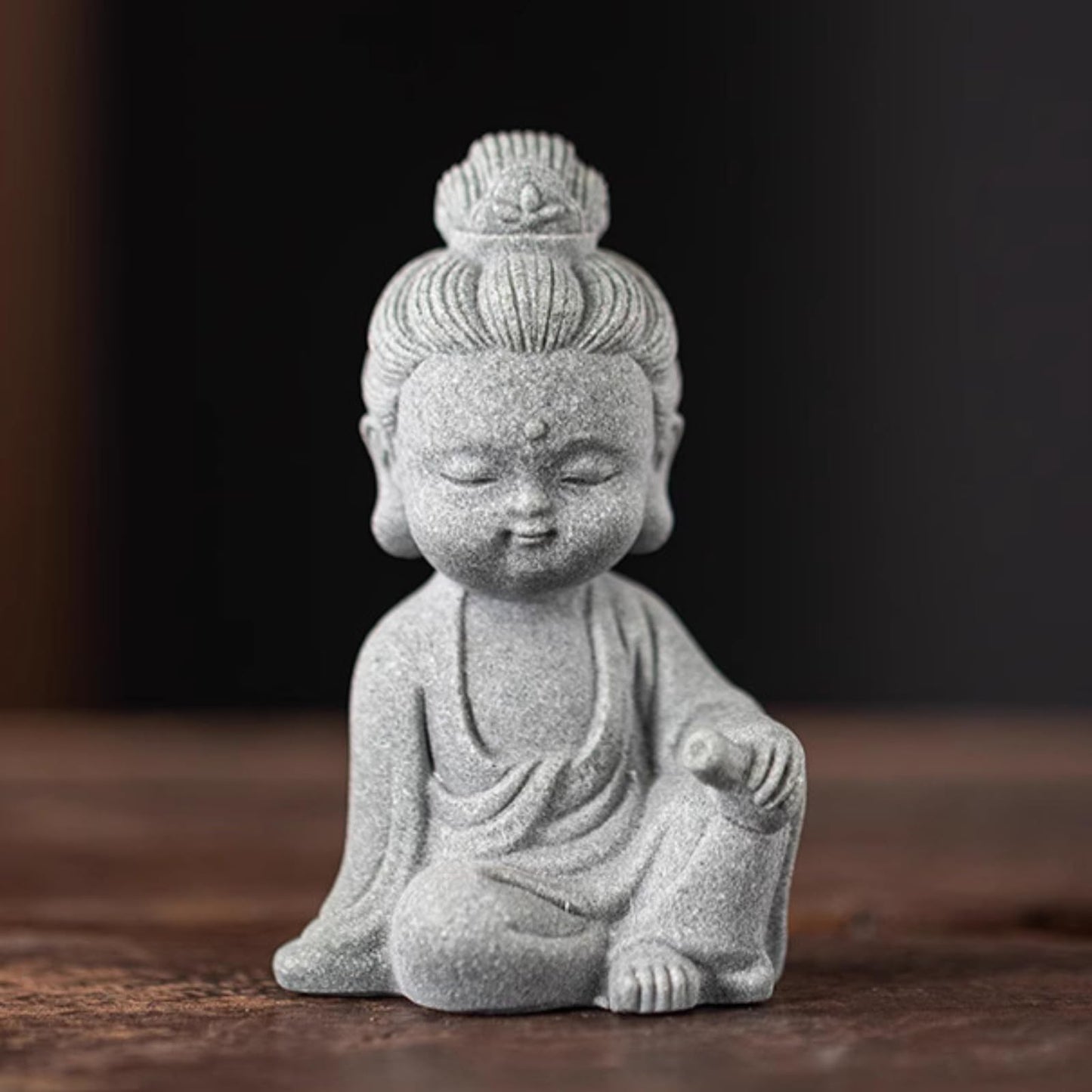 Chinese Guanyin Sandstone Tea Pet 7cm 2.8in Tea Play Desktop Decor