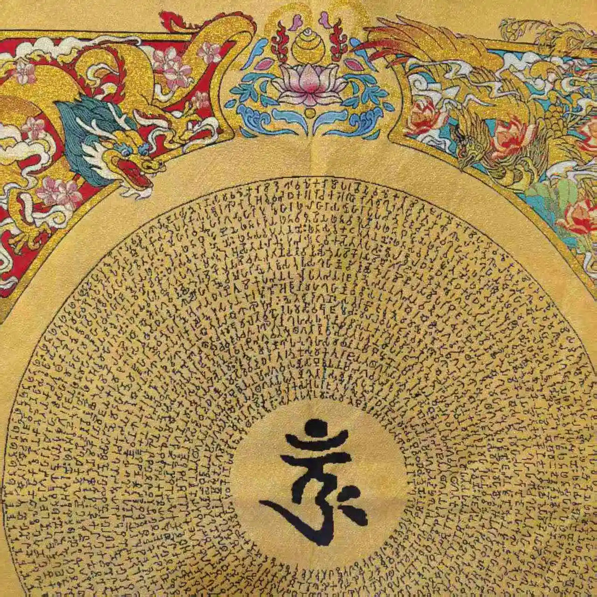 Tibetan Buddhism Leng Yan Curse Ten sided Buddha Mother Dharani Mantra Thangka
