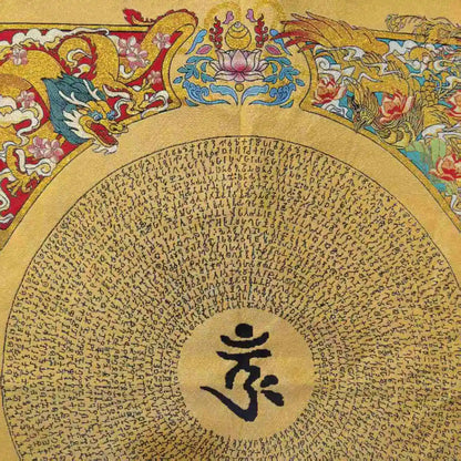 Tibetan Buddhism Leng Yan Curse Ten sided Buddha Mother Dharani Mantra Thangka